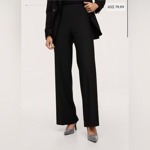 Wide leg suit pants